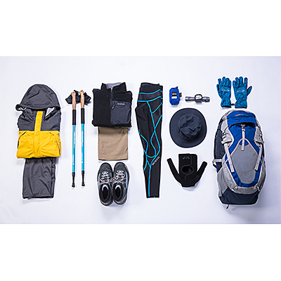 登富士山、全套登山用品12件組租借(登山雨具上下半身、登山包、登山鞋、登山杖、頭燈、綁腿、禦寒衣(刷毛)、健行褲、緊身壓縮褲、護膝、手套、帽子)