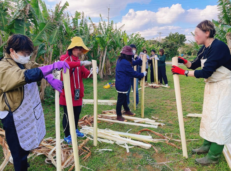 Bashofu Museum: Bashofu Fabric Workshop Tour, Yarn Making Activity