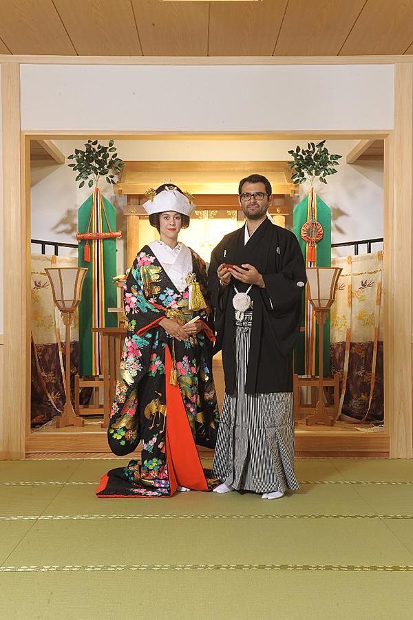 日本傳統婚禮體驗(神社參拜方式&正宗茶室體驗茶道)附1張203×254mm照片